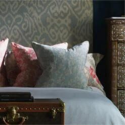 Vine Duck Egg Cushion -Andrew Martin Sale Store 346248 chloe headboard otter duck egg vine duck egg vine coral peony sea coral