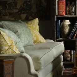 Otter Barley Cushion -Andrew Martin Sale Store 346341 peony summer sky otter barley vine duck egg lifestyle