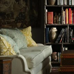 Vine Duck Egg Cushion -Andrew Martin Sale Store 346345 peony summer sky otter barley vine duck egg lifestyle