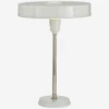 Carlo Table Lamp, Polished Nickel & Antique White -Andrew Martin Sale Store 346745 carlo white