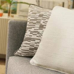 Tender Chalk Cushion -Andrew Martin Sale Store 351098 tender chalk rib storm cushion lifestyle 1 sml