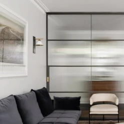 Cleo Wall Light -Andrew Martin Sale Store 353905 cleo sconce in bronze and antique burnished brass with matte white shade life 6