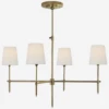 Bryant Large Chandelier - Hand-Rubbed Antique Brass Light -Andrew Martin Sale Store 356030 bryant large brass