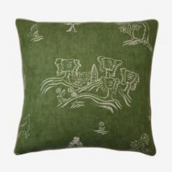 Friendly Folk Basil Green Cushion