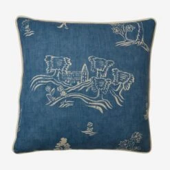 Friendly Folk Happy Blue Cushion
