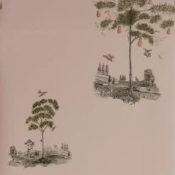 Pear Tree Setting Plaster Wallpaper
