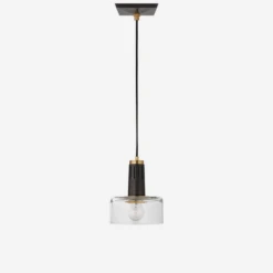 Iris Pendant Light, Bronze And Hand-Rubbed Antique Brass